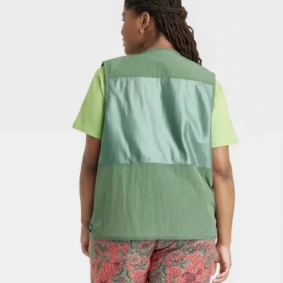 HOUSTON WHITE Collection Adult Unisex Green Ripstop Multi Pocket Vest Size XL - Picture 3 of 15
